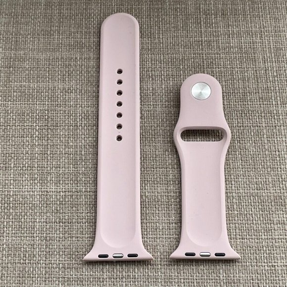 Unbranded Replacement Strap for Apple Watch Pink Rubber Sport Band Size 42/44mm - Picture 7 of 8
